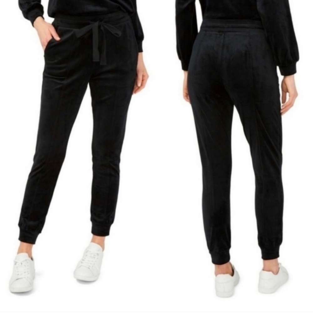House of Harlow 1960 Black Velour Jogger Pants